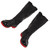Men Rain Boots Waterproof Breathable Wear Resistant Prevent Slip Strong Grip Tall Rain Boots with Plush for Outdoor Black with Red Bottom, Tall Size 42