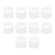 10Pcs 20g Round Empty Container Jar Refillable for Cream Cosmetic Lotion Ointment Transparent