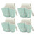 4Pcs Sink Sponge Holder PP 2 Layer Adjustable Strap Soap Holder Drainer for Kitchen Bathroom Green