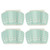 4Pcs Sink Sponge Holder PP 2 Layer Adjustable Strap Soap Holder Drainer for Kitchen Bathroom Green