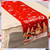 Christmas Table Runner with White Santa Claus Snowman Pattern Red Table Runners Holiday Party Decor Supplies Family Gathering Xmas Theme Decorations