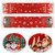 Christmas Table Runner with White Santa Claus Snowman Pattern Red Table Runners Holiday Party Decor Supplies Family Gathering Xmas Theme Decorations