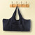 Large Capacity Canvas Handbag Single Shoulder Sport Gym Bag (Black)