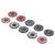 10Pcs Round Buttons Mixed Pattern Carving 4‑Holes Button DIY Art Crafts Supplies
