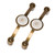 2 Pcs Zinc Alloy Antique Copper Handle European Modern Pastoral Color Acrylic Handle for Cabinet DrawerWhite