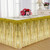 Decorative Tassel Table Skirt for Rectangular Round Table Birthday Wedding Party (Golden)