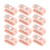 12pcs Bed Sheet Clips Prevent Slip Needleless Safe 180 Degree Closure Universal Quilt Cover Fastener for Home Pink