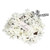 Imitation White Dogwood Wreath Simulation Vibrant Wreath Decoration for Home Door