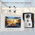 7 inch Wired Video Doorbell Indoor Monitor with IR-CUT Rainproof Outdoor Camera Visual Intercom Two-way Audio Remote Unlock Video Door Phone