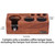 TREELF Walnut Espresso Tamping Station for 54mm Espresso Machine Portafilter Stand Base Adjustable Height 3-in-1 Coffee Tamper Station Organizer Distributer and Portafilter Holder for Countertop