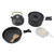 Camping Cookware Portable Nonstick Pot and Pan Set with Kettle Bowls Spoon Spatula for Backpacking Outdoor Picnic Barbecue Cooking