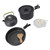 Camping Cookware Portable Nonstick Pot and Pan Set with Kettle Bowls Spoon Spatula for Backpacking Outdoor Picnic Barbecue Cooking
