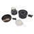 Camping Cookware Portable Nonstick Pot and Pan Set with Kettle Bowls Spoon Spatula for Backpacking Outdoor Picnic Barbecue Cooking
