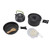 Camping Cookware Portable Nonstick Pot and Pan Set with Kettle Bowls Spoon Spatula for Backpacking Outdoor Picnic Barbecue Cooking