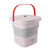 10.5L Small Washing Machine Fully Automatic Blue Lighting Deep Cleaning Foldable Washer for Apartment Dormitory Hotel 100‑240V Pink US Plug