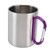 Stainless Steel Mug 360ml Double Wall Comfortable Handle Glossy Surface Exquisite Durable Stainless Steel Coffee MugPurple Handle