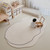 Carpet Simple Thickened Densified Odorless Machine Washable Area Rug for Living Room Irregular Shape Milky White 60x120cm/23.6x47.2in