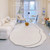 Carpet Simple Thickened Densified Odorless Machine Washable Area Rug for Living Room Irregular Shape Milky White 60x120cm/23.6x47.2in