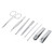 8 Pcs Stainless Steel Nail Scissors Cutter Clippers Set Fingernail Toenail (Red)