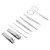 8 Pcs Stainless Steel Nail Scissors Cutter Clippers Set Fingernail Toenail (Red)
