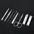 8 Pcs Stainless Steel Nail Scissors Cutter Clippers Set Fingernail Toenail (Red)