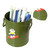 Pen Holder Metal Large Capacity Cute Practical Office Desk Pencil Holder for Study Classroom Green Free Size