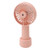 Handheld Misting Fan Quiet 2000mAh 3 Wind Speed 2 Spray Mode 7 Turbine Blades USB Personal Mister Fan for Desktop Pink