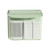 Wall Mounted Cosmetic Makeup Cotton Storage Box No Punching Compartment Breathable Storage Case Green