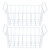 2pcs Refrigerator Freezer Baskets Large Household Wire Storage Basket Bins Organizer with Handles for Pantry 49.5x24.5x20cm / 19.5x9.6x7.9in