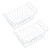 2pcs Refrigerator Freezer Baskets Large Household Wire Storage Basket Bins Organizer with Handles for Pantry 49.5x24.5x20cm / 19.5x9.6x7.9in