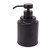 Stainless Steel Soap Dispenser Manual Liquid Pump Hand Press Bottle for Shampoo Shower Lotion Black Circular 300ML