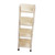Movable Vertical Shelf PP Essy To Install Save Space Slide Out Utility Cart for Office Bathroom 4 Layers With Wheel