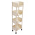 Movable Vertical Shelf PP Essy To Install Save Space Slide Out Utility Cart for Office Bathroom 4 Layers With Wheel