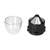 304 Stainless Steel Coffee Filter with Transparent Plastic PP Cup Portable Coffee Dripper for Outdoor