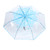 Automatic Umbrella Multipurpose 8 Ribs Fashion Transparent Flower Pattern Folding Travel Umbrella for Daily Stage Performance Blue
