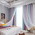 Star Curtains Stars Blackout Curtains for Kids Girls Bedroom Living Room Colorful Double Layer Star Window Curtains, 1 Panel (53