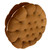 Cookie Cushion Cute Soft Breathable PP Cotton Filling Seating Cushion for Dormitory Bedroom Bedside 450g Chocolate