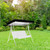 Outdoor Swing Chair Canopy Replacement Patio Swing Chair Top Cover WaterproofTop Rain Cover 190T Silver Coated 190x132x15cm/20cm Black