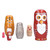 6Pcs Cartoon Russian Nesting Dolls HandMade Ornaments Kids Gifts Toys Home Furnishings