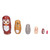 6Pcs Cartoon Russian Nesting Dolls HandMade Ornaments Kids Gifts Toys Home Furnishings