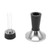 Coffee Tamper Stirrer Set Stainless Steel 2 in 1 58.3mm Coffee Tamper Distribution Needle for Kitchen Black