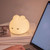 Rabbit Night Light 3000K Warm White USB Rechargeable Comfortable Touch Cute Silicone Bedside Lamp