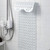 Bathroom Shower Mat 40x100cm PVC Skid Resistant Long Strip Shower Mats with Suction Cups for Home White