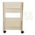 Movable Storage Rack Beige Rotatable Punching Free Large Capacity Movable Bookcase With Brake Pulley for Kitchen Bedroom Two Layers Without Cover/54x34.4x27.5CM/21.3xx13.5x10.8in
