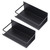 2Pcs Magnetic Spice Rack Space Saving Iron Fridge Shelf with 4 Removable Hooks for Spices Bottle Olive Oil Storage Black