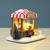 Christmas Village Houses with LED Lights Small House Dining Car Luminous Landscape Snow Resin Ornament Xmas Holiday Decorations Gifts