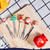 Christmas Silicone Fruit Fork Salad Fork Stainless Steel Children s Food Fork with Ceramic Cup Holder Reusable Fruit Fork Christmas Gift