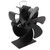 6 Blade Stove Eco Fan Black Self Starting High Temperature Resistance Energy Efficiency Heat Powered Fan for Home
