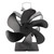 6 Blade Stove Eco Fan Black Self Starting High Temperature Resistance Energy Efficiency Heat Powered Fan for Home