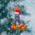 Christmas Cute Dog Wooden Pendant Lovely Gift Xmas Tree Hanging Decor Crafts for Friend Kid Gift 2021 Christmas Tree Ornament